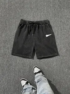 Unisex Trendy Graphic Print Cotton Shorts, Comfortable Breathable Fitted Summer Casual Shorts, Perfect Gift Idea for Street Fashion, Relaxed Daily Wear