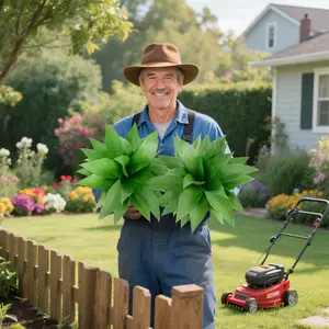 (2 Pack) 15 Inch UV Resistant Artificial Agave Plant | 32 Leaves Realistic Faux Succulent with Ground Stake for Indoor Outdoor Porch Patio Poolside Decor Eco-Friendly PE Material