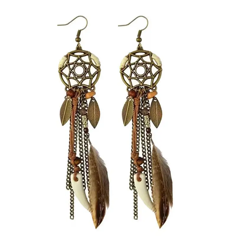 1469 Leaf Feather Earrings