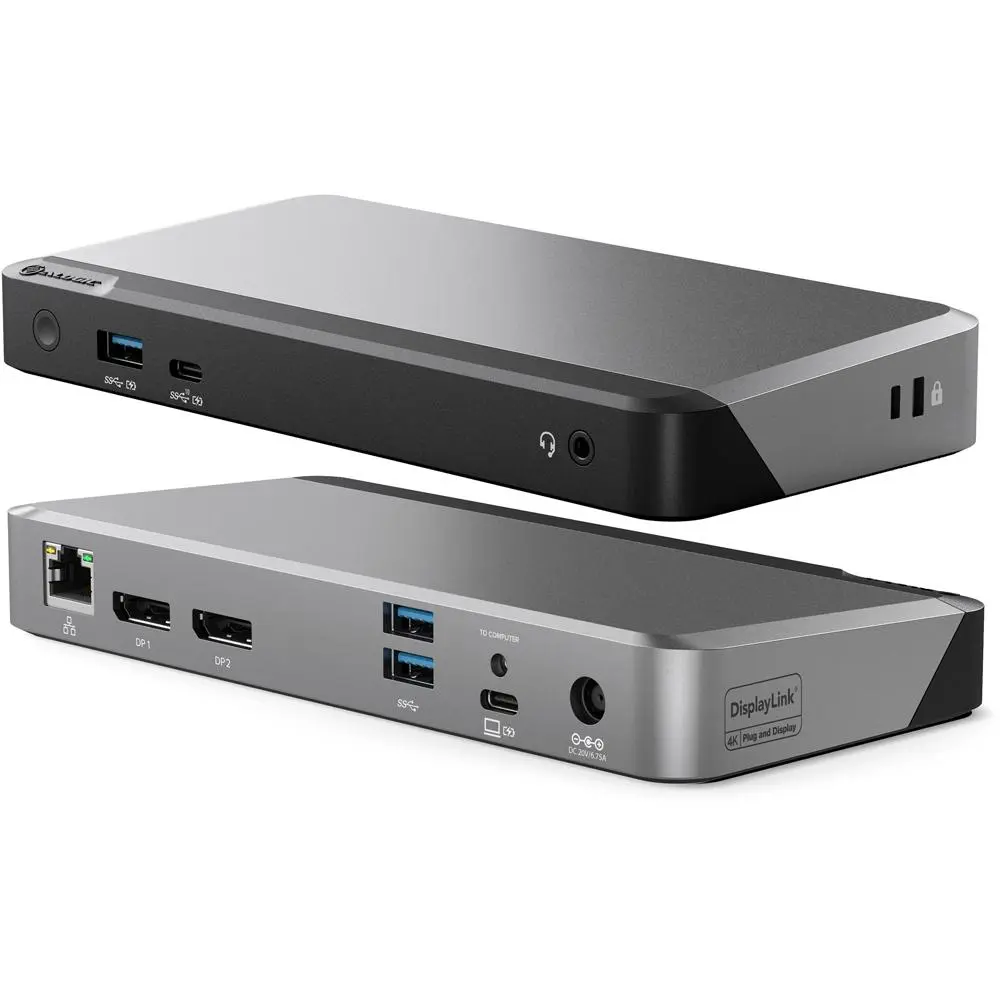 ALOGIC DUPRDX2-WW DX2 Dual 4K Display Universal Docking Station - with 65W Power Delivery