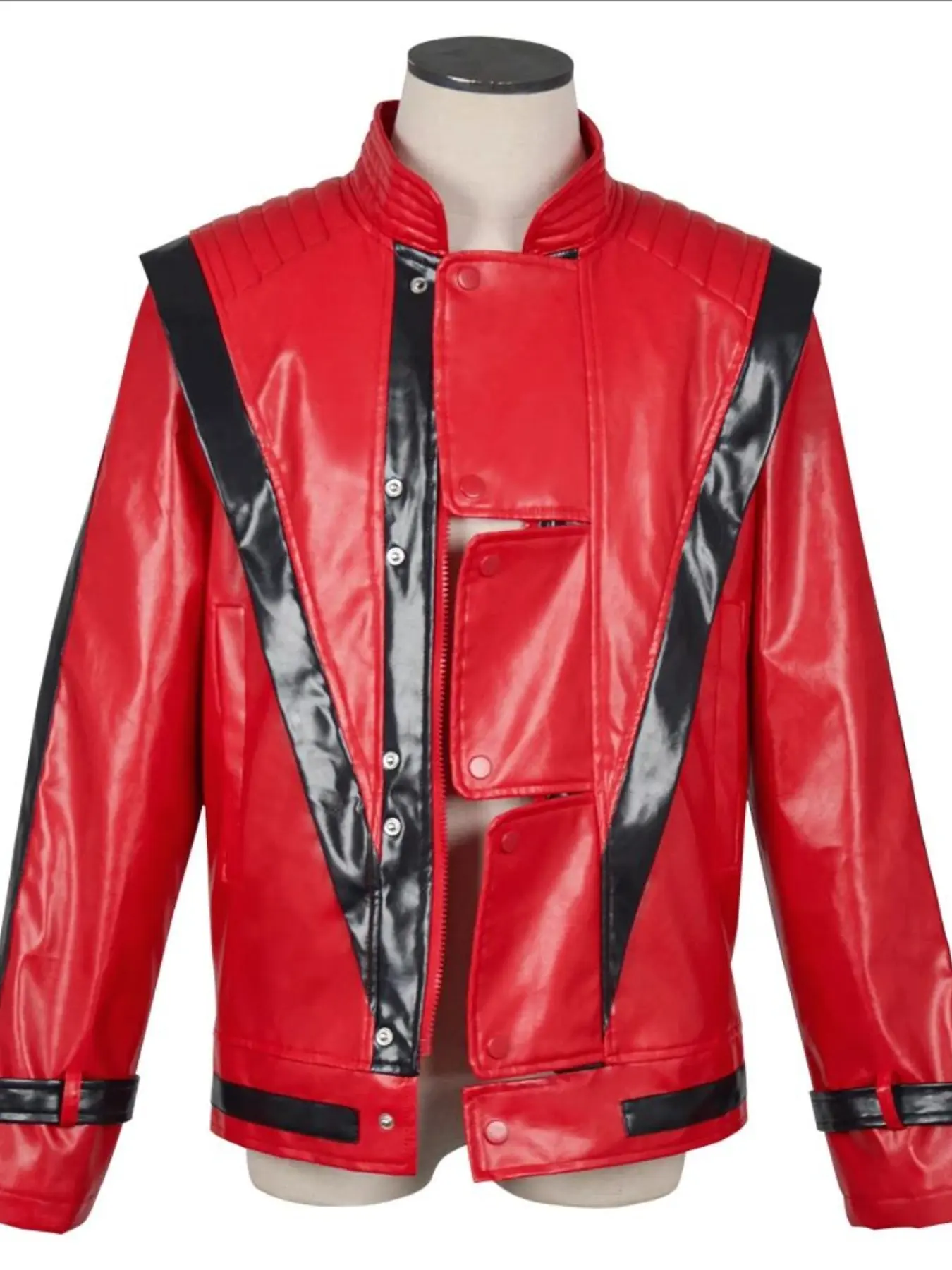 Jackson Performance Cosplay Costume, Classic Leather Riding Jacket Motorcycle, Perfect for Parties and Events, All-Season Fitted Style