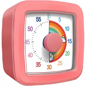 Visual Timer for Kids Adults, 60-Minute Countdown Timer for Classroom, Kitchen,Office, Pomodoro Timer Time Management Tools for Toddler ADHD(Pink)
