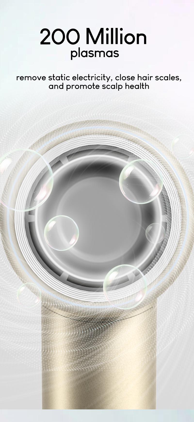 【Tideway Official】Tideway H11 Colorful Series High-Speed Hair Dryer - Plasma Ion Technology, Intelligent Temperature Control, Self Cleaning - Bids Farewell to Static Electricity and Frizz - Black