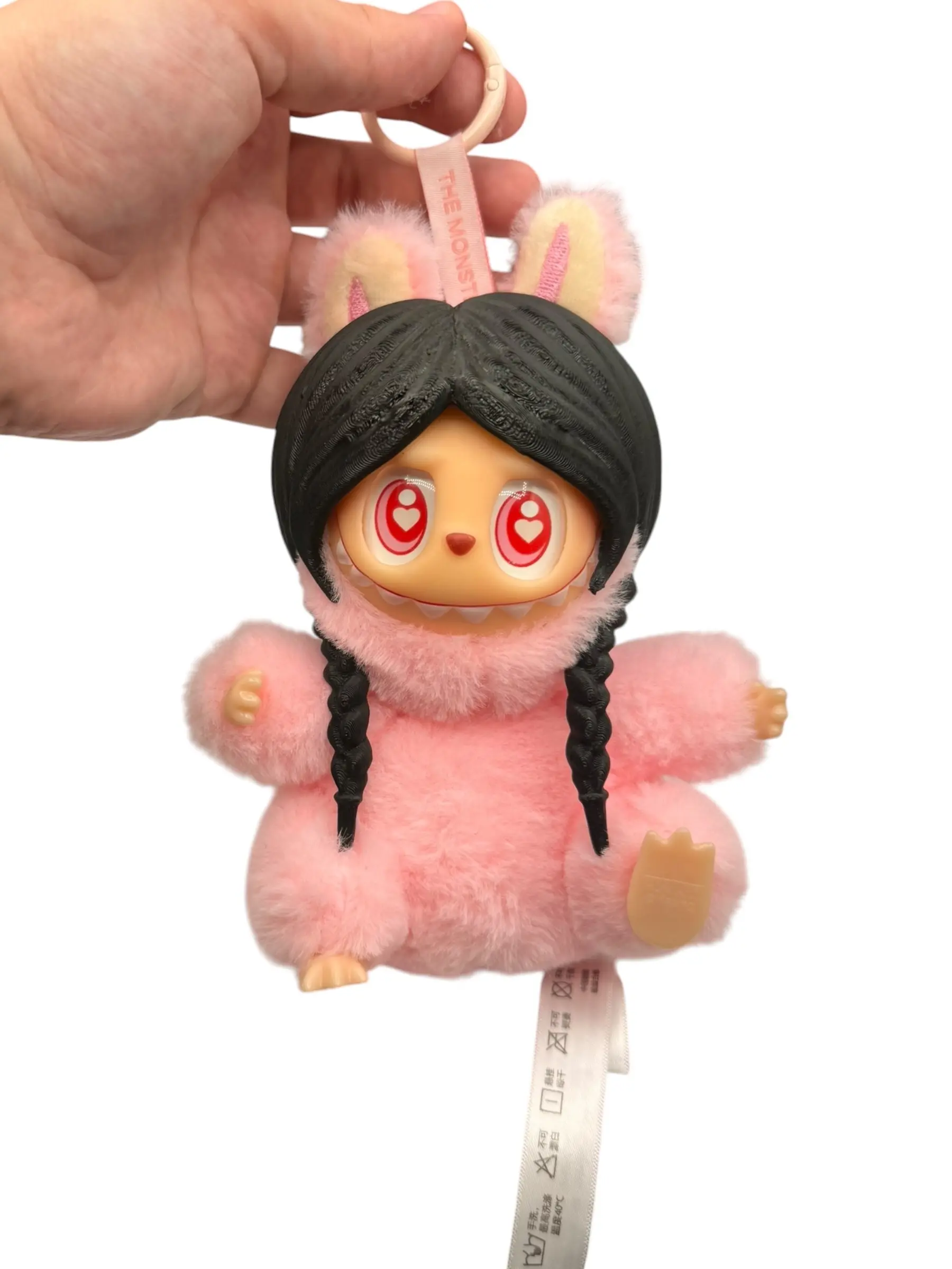 Wednesday Braids Wig for Labubu Plush (Hairpiece Only – Fan-Made Accessory)