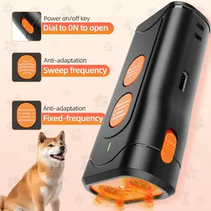 Rechargeable Portable Pet Training Device Dog Repeller Ultrasonic Anti-Barking Mini Ultra-Sound Bark Control Reusable Travel Friendly