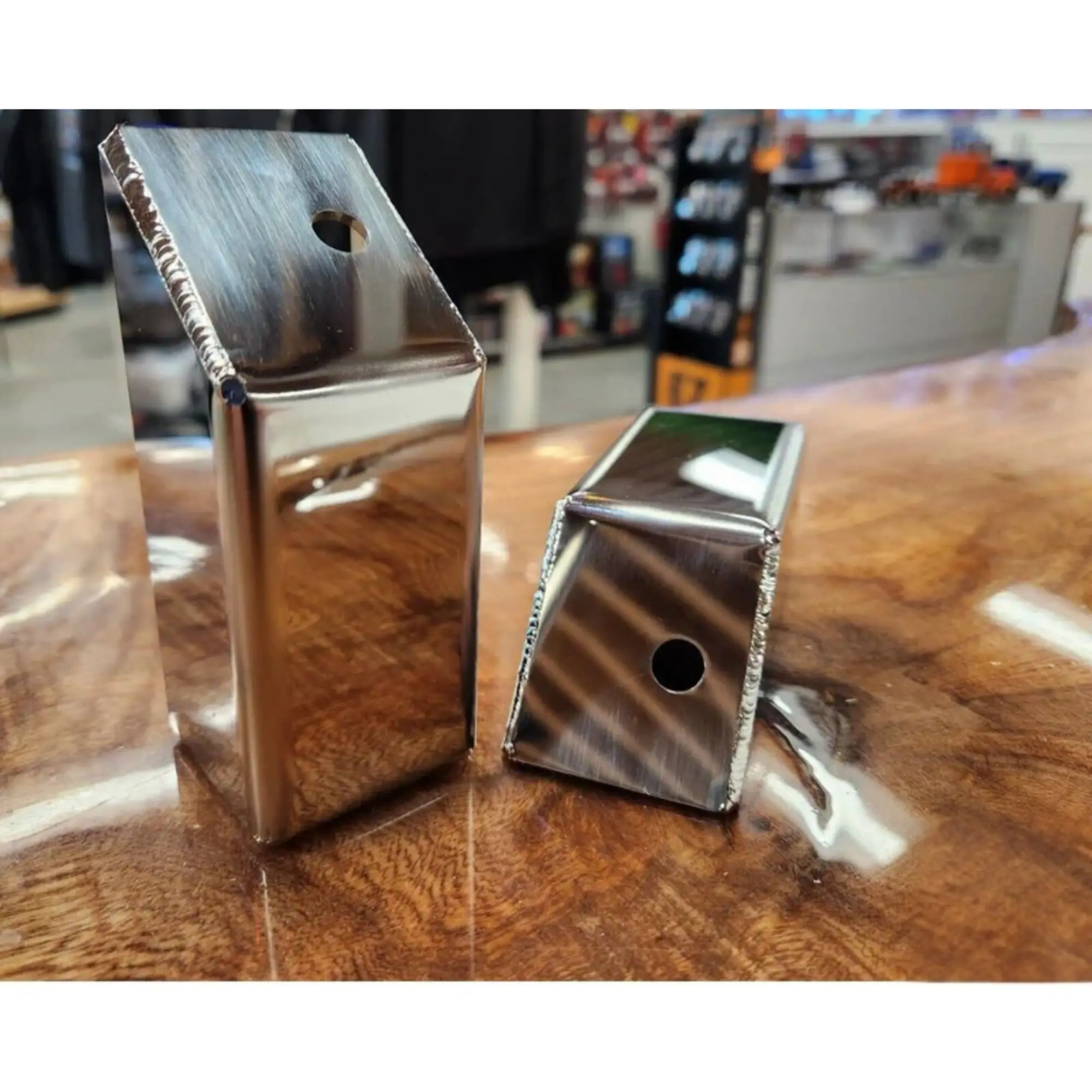 JML Kustoms Universal Angled Mirror Brackets, Kenworth Compatible, Metal Construction, Angled Bracket Design, Durable and Corrosion Resistant for Custom Lighting Setups