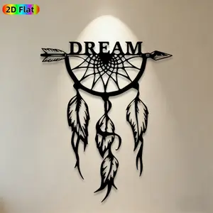1pc Dreamcatcher Metal Wall Art,Dreamcatcher Statue Mural, Ideal Gift for New Year,Christmas,Weather-Resistant Metal Wall Decor Wall Sculptures,Perfect for Bedroom Wall & Garden Fence,Dreamcatcher Decor Enthusiasts