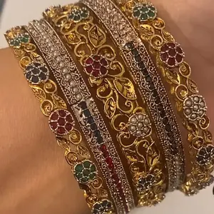 Gold And Multi Bangles