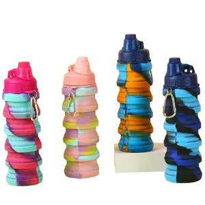Foldable Silicone Water Bottle for Outdoor Sports, Stretchable Design for Cycling and Hiking, Perfect Gift for Adventurers, Travel Bottled Drinkware