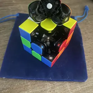 【Local Shipment】GAN V100 Maglev Speed Cube 3x3 Magnetic, Omni-directional Positioning 64g Lightweight Speedcube Brain Teaser Puzzle Fidget Toy for Kids Adults, 55mm Black Inner Surface