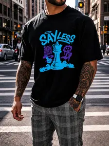 Say Less Drip Streetwear Tee Aqua Matching Outfit-Shirt         Men's-Shirt Graphic Tees    Outfits   Tops Men's-Shirt