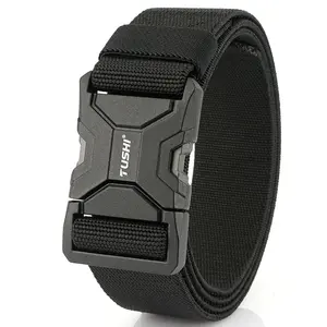 Casual Men's Belt for Workwear with Quick Release Buckle, Tactical Nylon Belt with Alloy Buckle for Outdoor