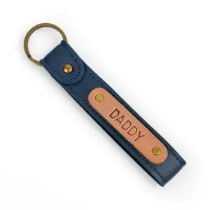 Name Keychain, Personalized Name Keychain, Leather Tag Keychain, Laser Engraved Keychains For Men & Women, 100% Handmade, Personalized Gifts