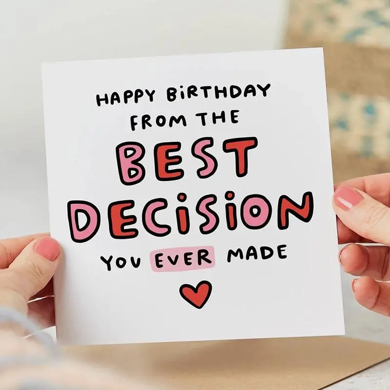 Happy Birthday Card, Funny Birthday Card for Boyfriend, Girlfriend, Husband, Wife, Birthday Greeting Card, Custom Message Card, Birthday Gift for Him, Her