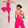 Jumpsuits for Women One Piece Workout Jumpsuits Sleeveless Cross Back Yoga Rompers Sports Jumpsuit Sporty Jumpsuit