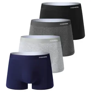 4 Pieces Men's Underwear Soft Comfortable Healthy Breathable Men's Boxer Briefs Trendy Fashion Personality Athleisure High-Quality Men's Pants
