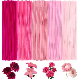 500 count  Pipe Cleaners for Crafts  Bulk 8mm Thick 12 inch Long, Pipecleaners Chenille Stems Fuzzy Sticks Wire Tiges Chenilles for  Craft Supplies (Gradient )