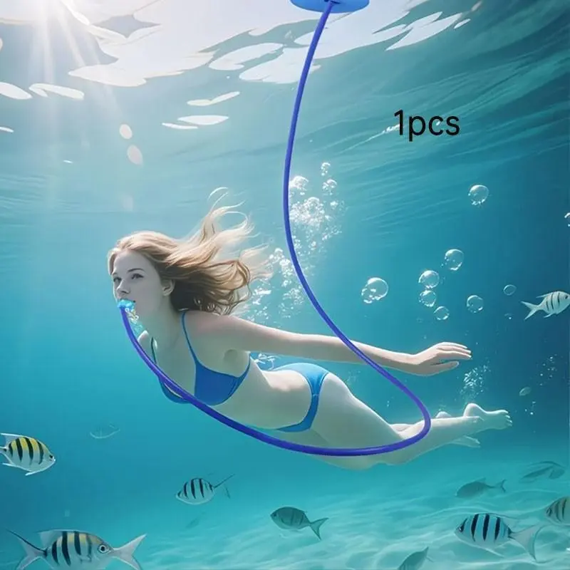 Diving Respiratory Tube, Anti-Choke Single Dual-Head Breather, Silicone Material, Leak-Proof, Deep Water Oxygen Equipment, Beginner Adult Use
