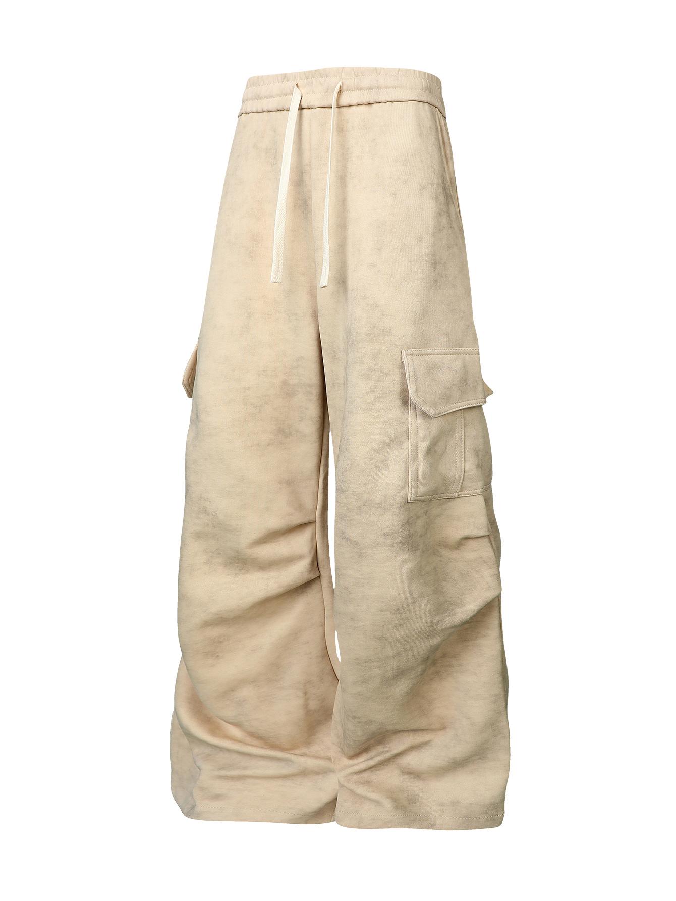 CCCMAI Men's Camouflage Multi-Pocket Cargo Pants Loose Fit Casual Drawstring Trousers for Daily Wear Fashion Athletic Long Pants for Autumn Winter Essential Menswear for Outdoor and Street Style