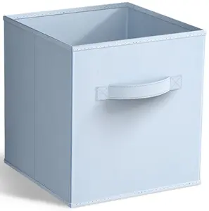 Sorbus Storage Cubes - 1-Pack Pastel Foldable Fabric Baskets - 11 Inch Collapsible Cloth Cube Storage Bin Boxes Household Organiser Laundry