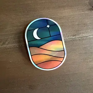Holographic Moonlit Dune Sticker