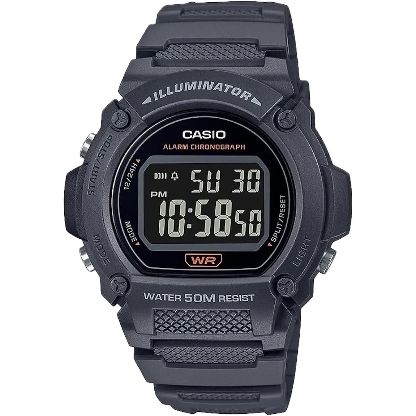 Casio Men's Classic Digital Watch with Gray Band - W-219H-8BVCF