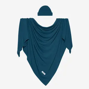 Sailor Blue Swaddle Beanie Set