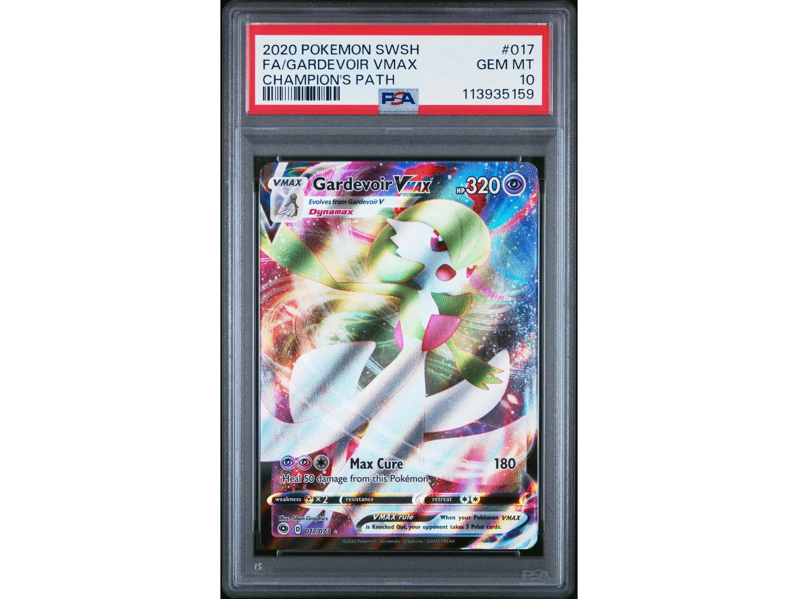 2020 Pokemon Sword and Shield Champion's Path Gardevoir Vmax #17 PSA 10