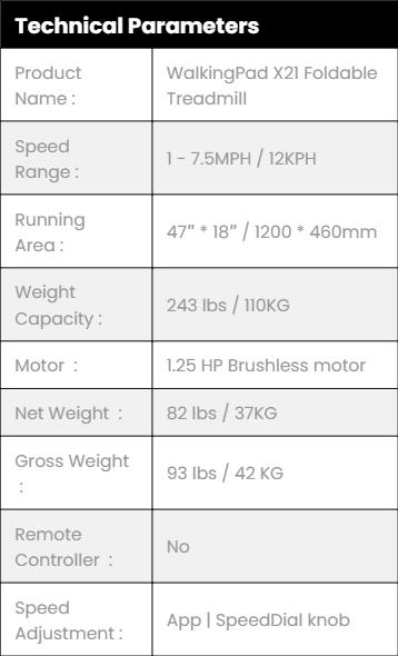 WalkingPad X21 Double-Fold Treadmill 7.4 MPH. Best Premium Folding Treadmill For Home