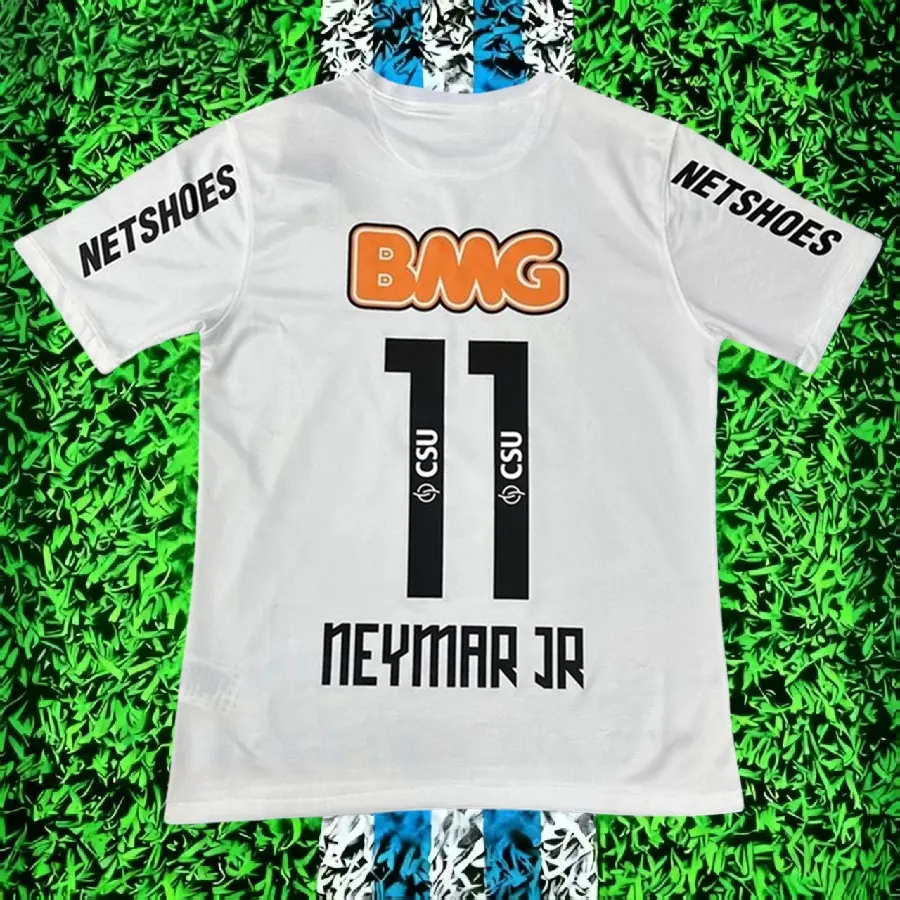 11-12 Home No.11 Neymar Short Sleeve VintageSoccer Jersey