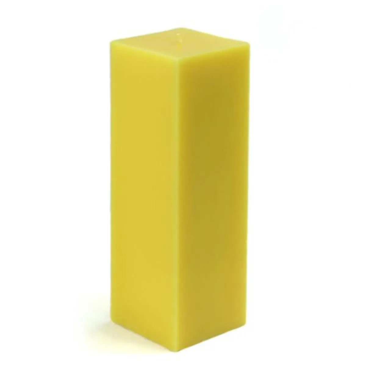 CPZ-155-0 Unscented 3 x 9 in. Block-Shaped Square Pillar Candle, Yellow, Home Decor, Room Decor for Home Supplies