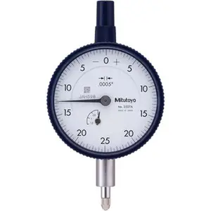 Mitutoyo Dial Drop Indicator: 0.125" Range, 0-25-0 Dial Reading, 0.0005" Graduation, 2-1/4" Dial Dia 0.05" per Revolution, Lug Back, 0.000500" Accuracy, Revolution Counter 2507A