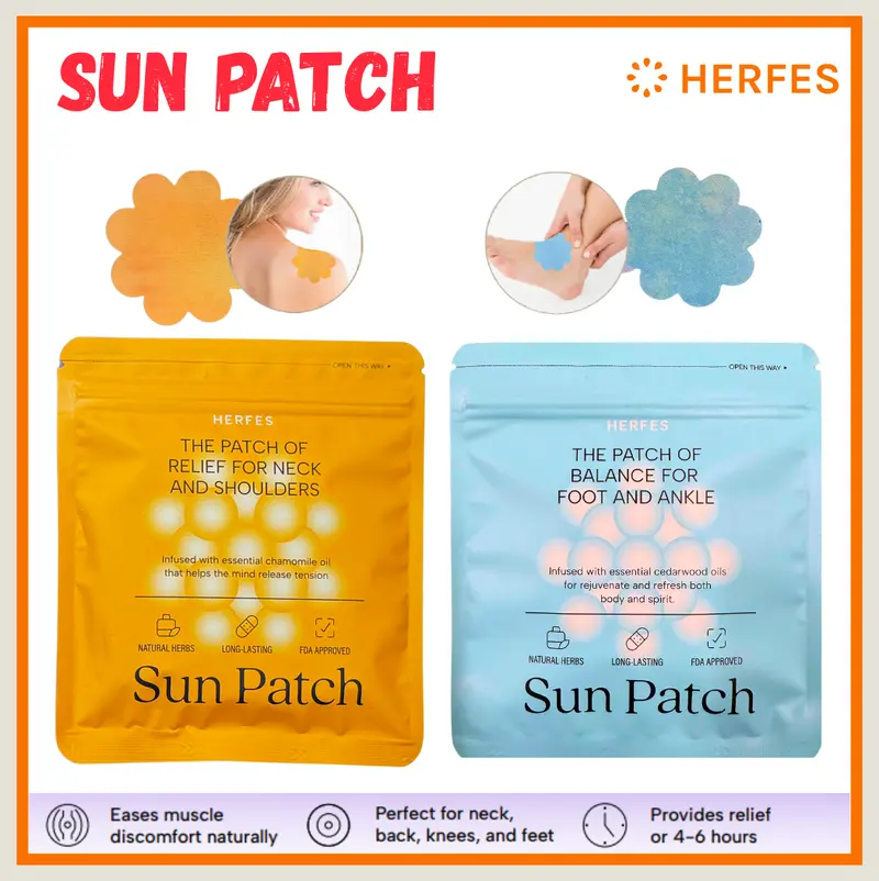 72 Pack Wormwood Knee Pain Relief Patches - Natural Herbal Heat Patches For Knee, Neck, Shoulder, Lasts 8-12 Hours
