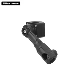 VINmounts 0-Degree Aluminum Transducer Pole Mount, Universal Bracket Compatible with Garmin Livescope LVS34 LVS32 LVS62 & Lowrance Active Target 2, Multi-Mode Fish Finder Holder for Pole and Trolling Motor Shaft