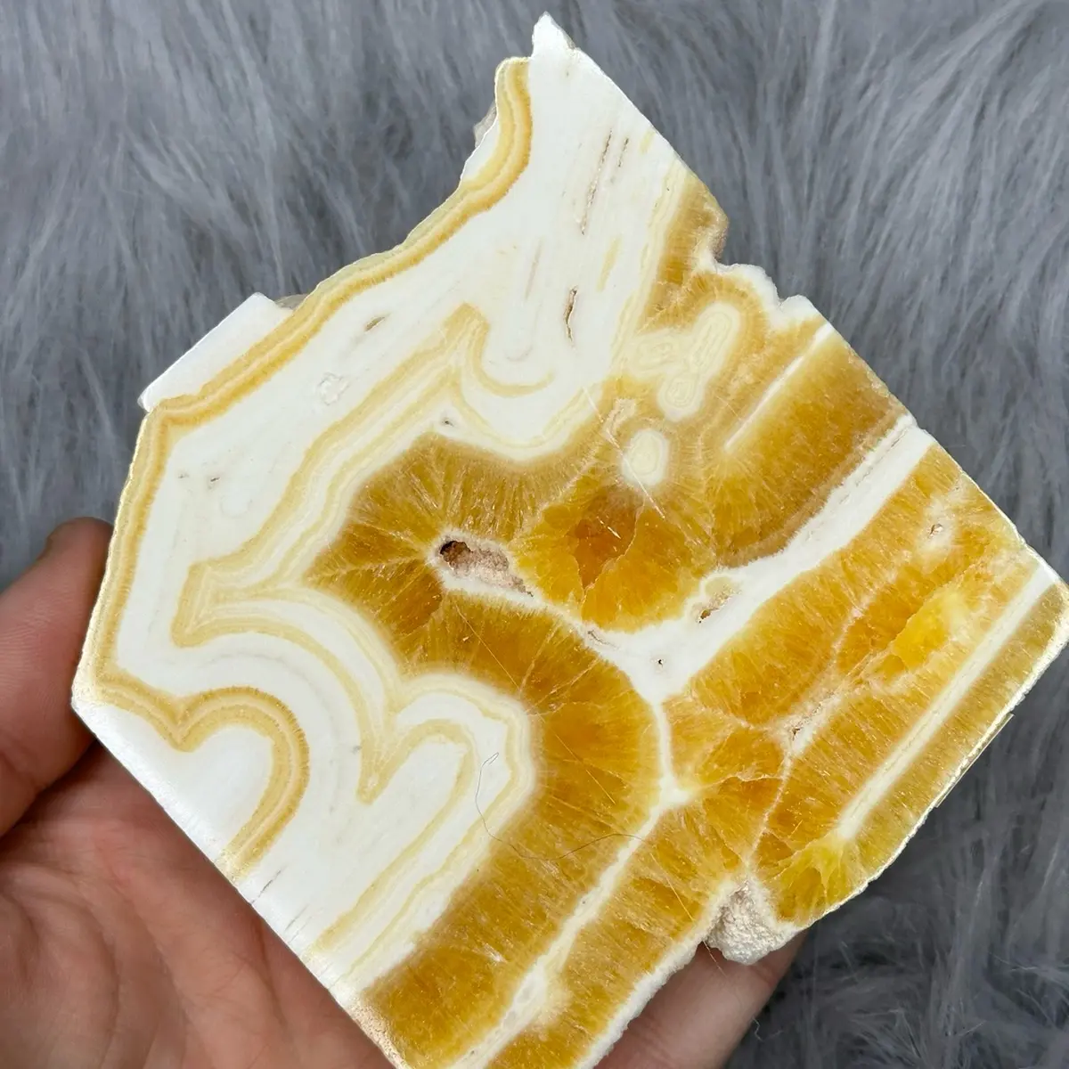 Beautiful Natural Yellow Calcite Slab “B”