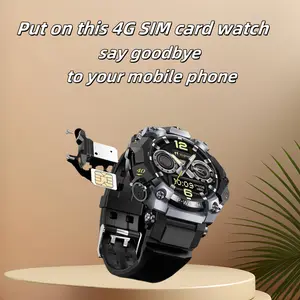 Valentine's Day Gifts 4G Smart Watch SIM Card 4G Watch with Camera 4G Android Smart Watch with GPS, 4G Network, WiFi, Can Talk Wirelessly - 1.508 Inch Super AMOLED HD Display, MP3/MP4 Player, Pedometer, Compatible with 4G SIM Card, Newest Smart Watch