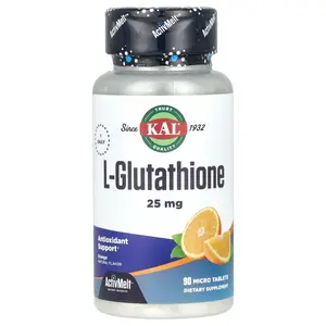 KAL L-Glutathione, Orange, 25 mg, 90 Micro Tablets