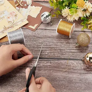 1 roll of 20 meter metal wire rope, used for making jewelry, wrapping ribbons and Christmas decorations - shiny and durable!