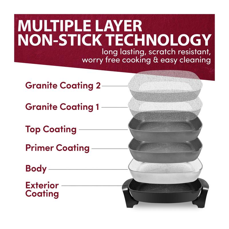 Elite Platinum 10 Qt. Jumbo Electric Skillet w/sy-Pour Spout