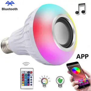 Colorful Bluetooth Music Bulb RGB Smart Bluetooth Music Bulb E27 Wireless APP Remote Control Music Stage Light