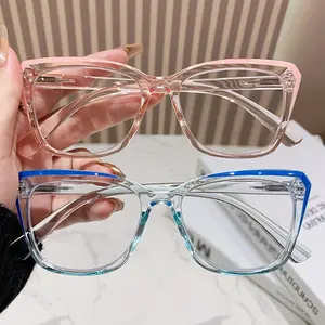 Transparent Frame l Reading Glasses for Women Men Fashion Progressive Anti Blue Light Presbyopia Glasses