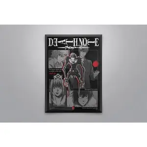 Death Note Poster ? Anime Fan Art Printable, Ryuk & Light Yagami Wall Art, Shinigami, Manga-Inspired Design