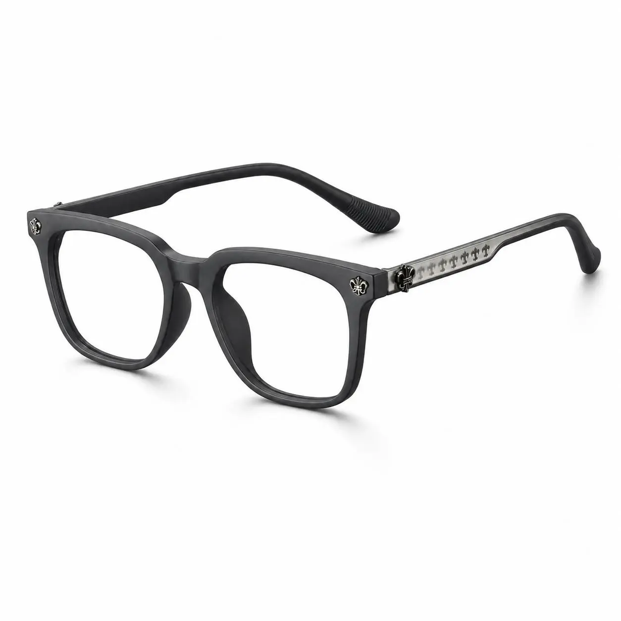 Ferrberty Unisex Black Square Blue Light Blocking Glasses - Classic Large Frame Computer Glasses with Stylish, Lightweight Frames for Work/Gaming, Daily Wear, Stylish Sunglasses
