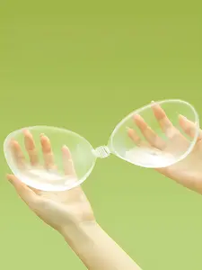 Silicone Invisible Seamless Smooth Bra Breast Pads, Max Support Balconette Style for Wedding and Swimming, Push Up for Small Bust, Non-Slip Design