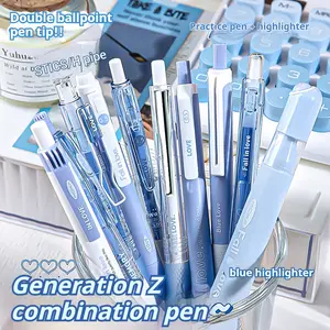 10 Click Gel Pens, 4 Colors of Black, Blue, Red and Gray Inks Are Available, High-looking Ins-style Gel Bar, ST Quick-drying and Smooth Teacher Correction Pen for Students, School Office Stationery Supplies