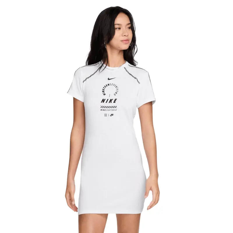 Women's Short Sleeve Sportswear T-Shirt Dress - Move-Ready Nylon-Polyester Blend, Comfortable Durable Versatile Fit, All-Season Sports & Outdoor Clothing for Females, All Seasons