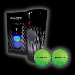GLOW CHARGER + 2 GlowV1 Night Golf Balls