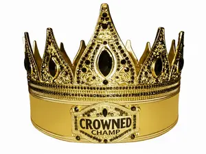 The ONLY PREMIUM Fantasy Football Championship Crown trophy with 2 CUSTOMIZIBLE Side Plates. Viral league winner AMERICAN STEEL ALLOY and faux gems.