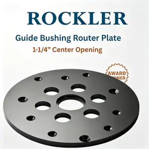 1-1/4 Inch Center Opening Router Guide Plate - Solid Plastic Router Table Insert with Mounting Hardware - Universal Bushing Router Plate for Woodworking - Durable & Precision Fit - Includes Hardware Kit