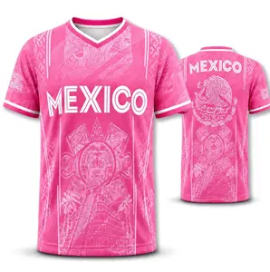Men’s Light Pink Aztec Sun Stone V-Neck T-Shirt | Ancient Mesoamerican Heritage Casual Graphic Top | Summer Tribal Streetwear